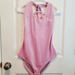 Lavendar velour bodysuit